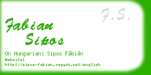 fabian sipos business card