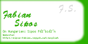 fabian sipos business card